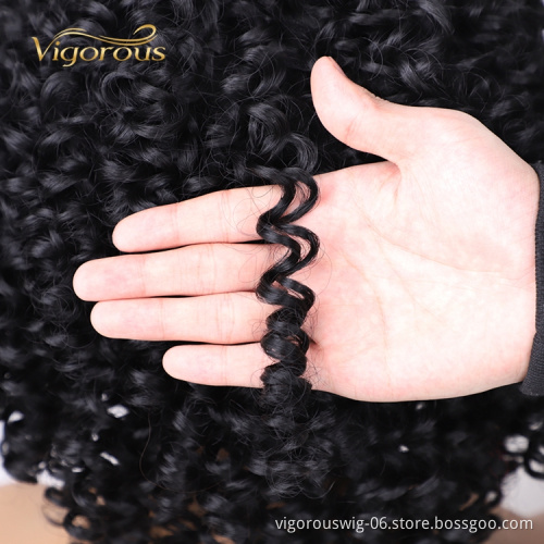 Wholesale Cheap Wrap Short Elastic Fashion Kinky Curly Lady Supplier Daily Party Soft Headband Synthetic Wig